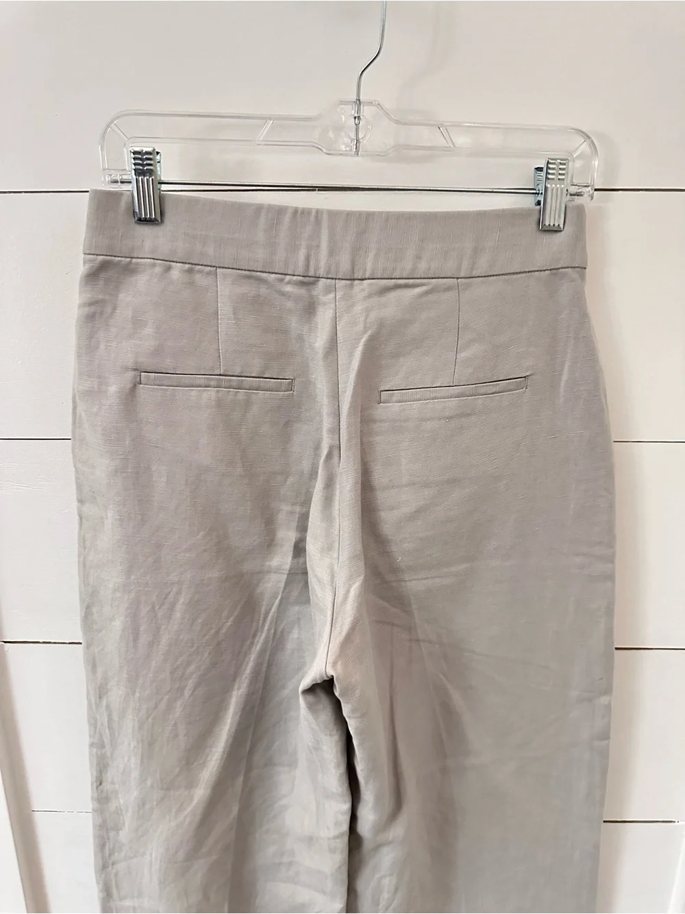 Aritzia Wilfred 2 Limitless grey linen blend wide leg classic boho chic coastal